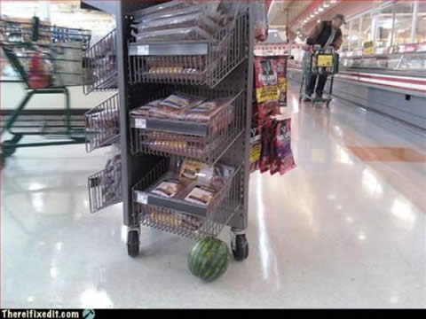 Display rack falling over?