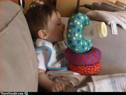 Gotta feed the baby AND do the laundry?